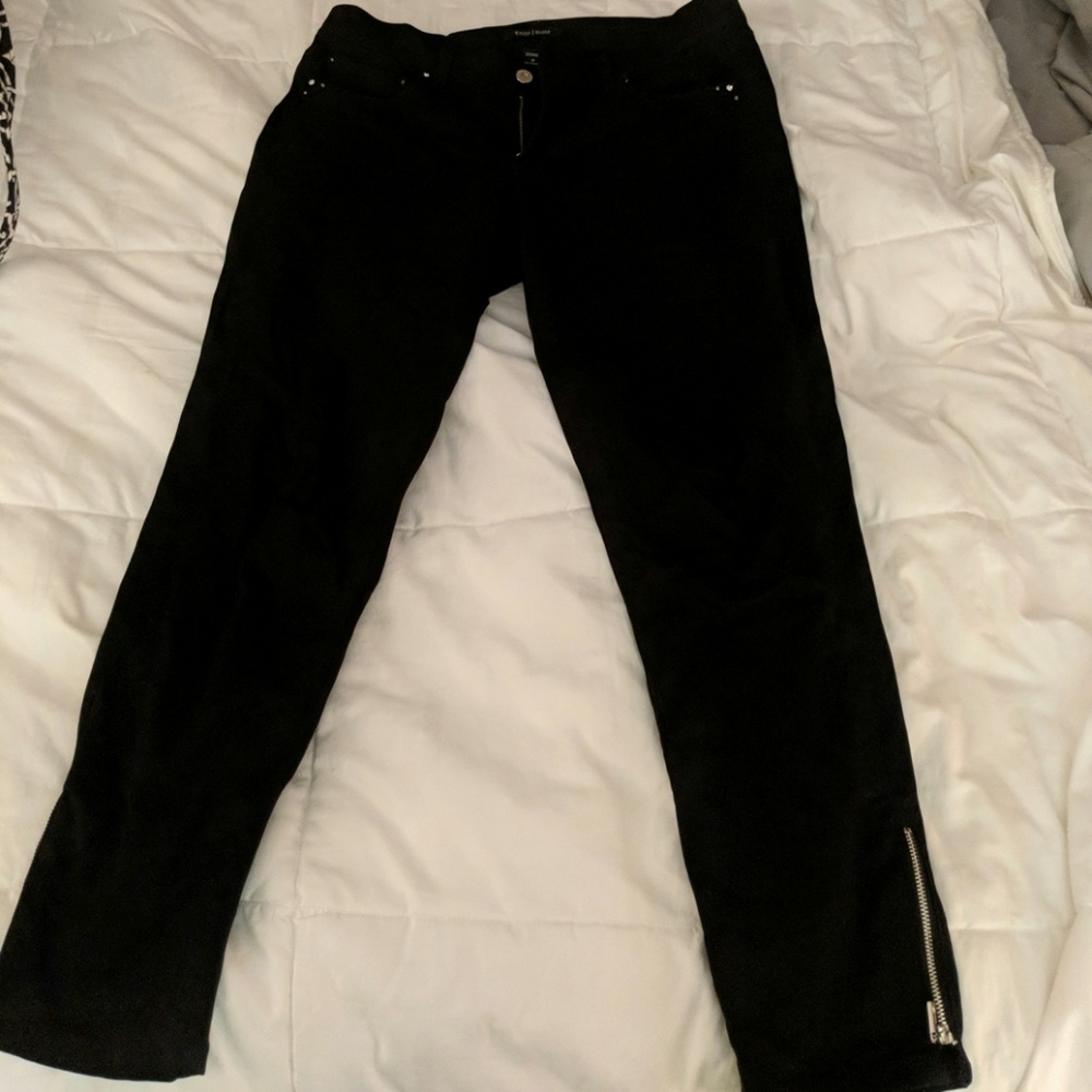Black jean skimmer capris